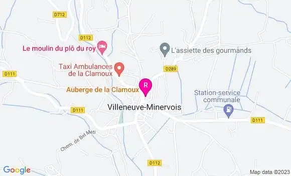Localisation Auberge de la Clamoux