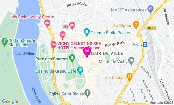 Localisation Restaurant  Le Vichy