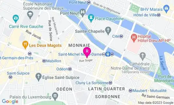Localisation Restaurant Grec Café des Arts