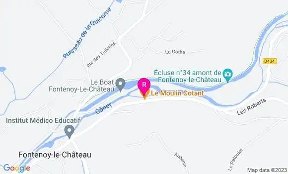 Localisation Restaurant  Le Moulin Cotant