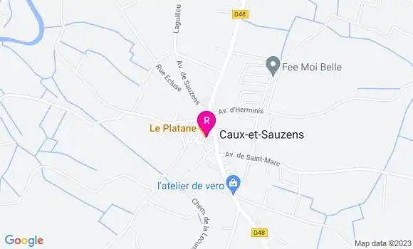 Localisation Restaurant  Le Platane
