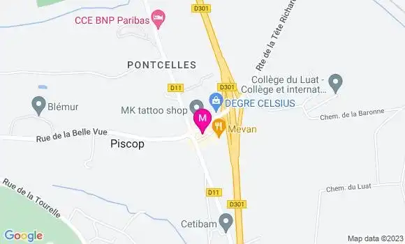 Localisation Restaurant  Quatre Communes