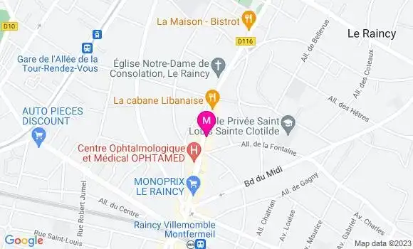 Localisation Restaurant  Le Palais du Raincy