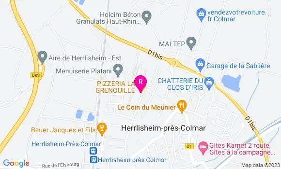 Localisation Pizzeria La Grenouille