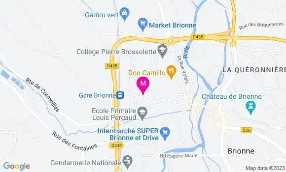 Localisation Restaurant Bar Café de la Gare