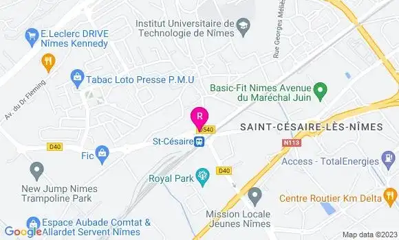 Localisation Café de la Gare