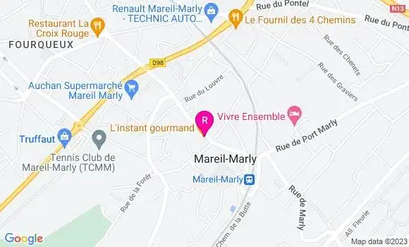 Localisation Auberge Mareil Marly
