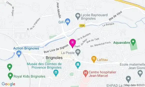 Localisation Restaurant  Brasserie Mireille