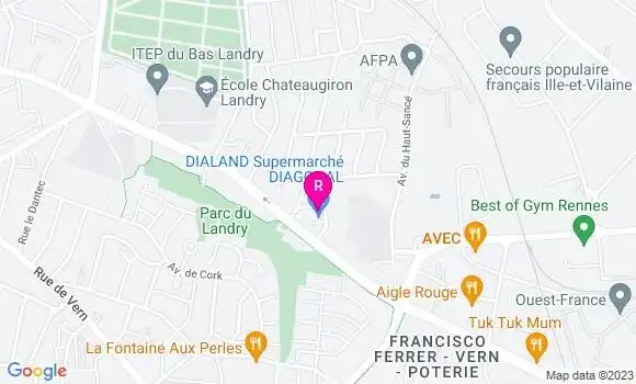 Localisation Brasserie Le Landry
