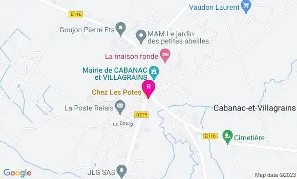 Localisation Restaurant  Chez les Potes