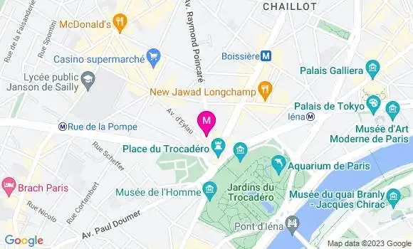 Localisation Café du Trocadéro
