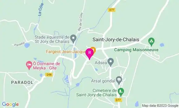 Localisation Auberge Saint Georges