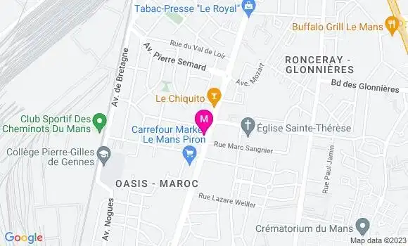 Localisation Restaurant  Le P
