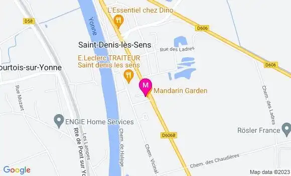 Localisation Restaurant Asiatique Mandarin Garden