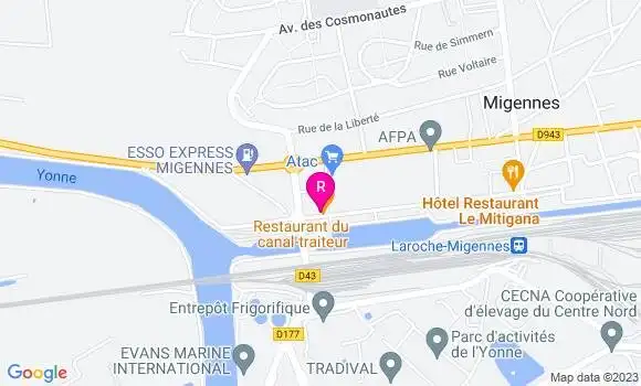 Localisation Restaurant du Canal