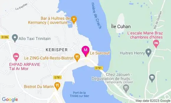 Localisation Restaurant  Le Surcouf