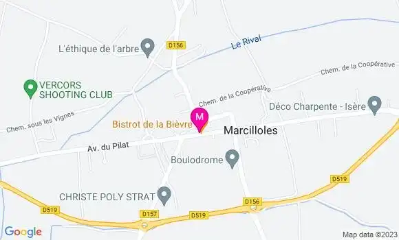Localisation Bistrot de la Bièvre