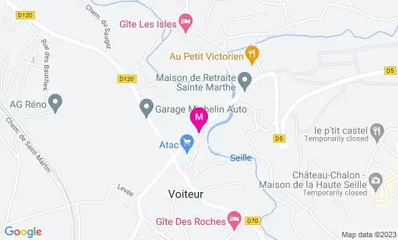Localisation Auberge de la Seille