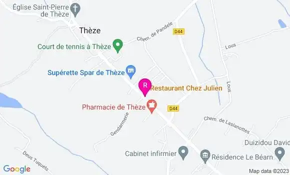 Localisation Restaurant  Chez Julien