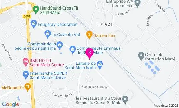 Localisation Restaurant  Le Rétro