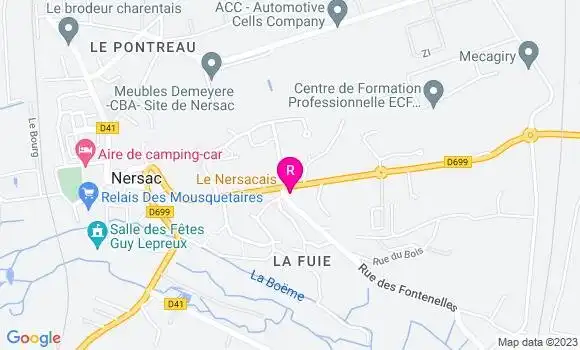 Localisation Restaurant  Le Nersacais