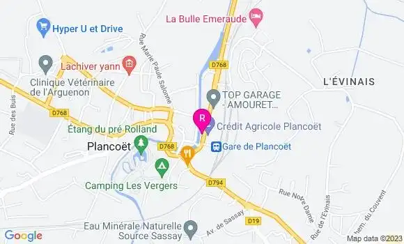 Localisation Restaurant  Bar de la Passerelle