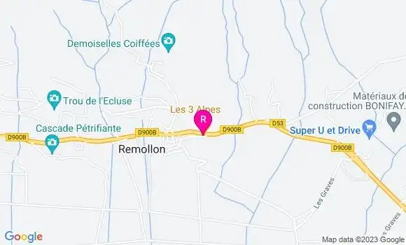 Localisation Restaurant  Les 3 Alpes