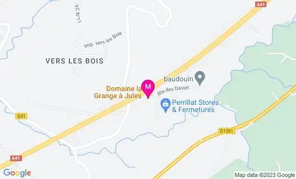 Localisation Auberge Domaine la Grange à Jules