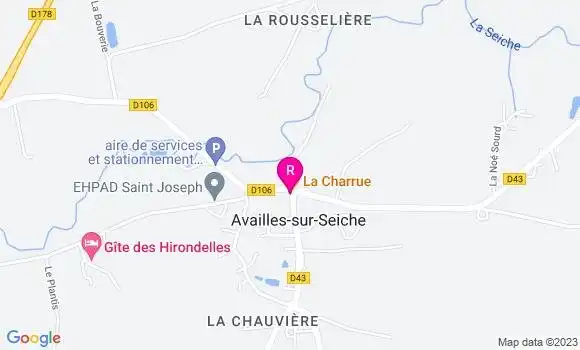 Localisation Restaurant  La Charrue