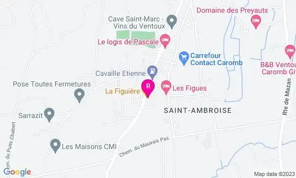 Localisation Restaurant  La Figuière