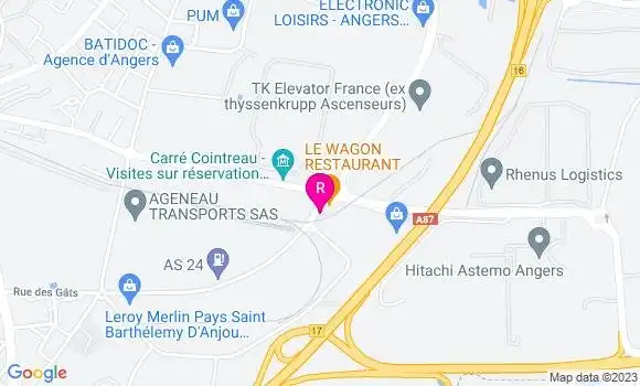Localisation Restaurant  Le Wagon
