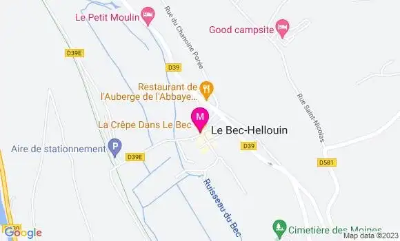 Localisation Restaurant  La Crêpe dans le Bec