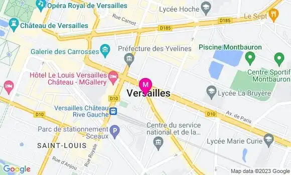 Localisation Restaurant  Le Paris Versailles