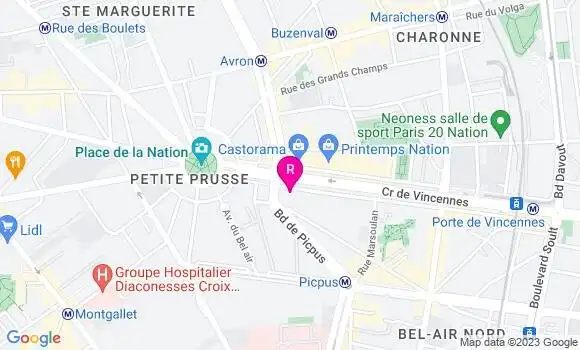 Localisation Restaurant Bar Tabac des Colonnes
