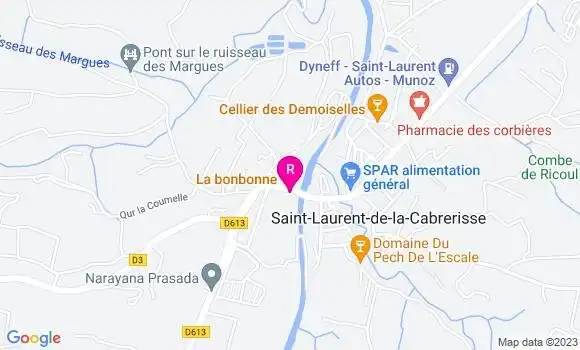 Localisation Restaurant  La Bonbonne