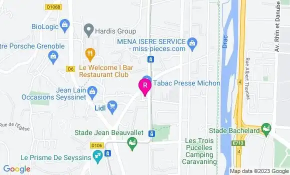 Localisation Crêperie Le Café du Centre