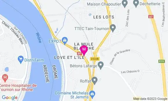 Localisation Restaurant  La Mule Blanche