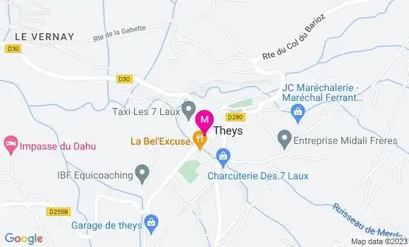 Localisation Restaurant  Le Tarin