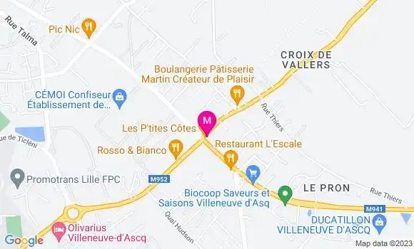 Localisation Restaurant  Les P