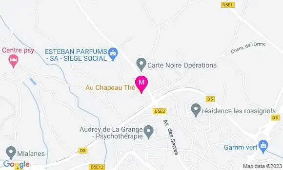 Localisation Restaurant  Au Chapeau Thé