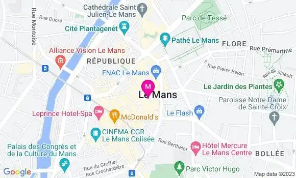 Localisation Restaurant Bio La Boite à Déjeuner