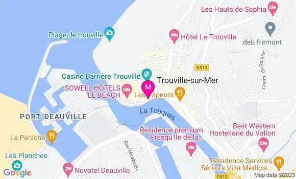Localisation Restaurant  Le Pavillon Augustine
