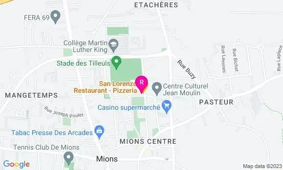 Localisation Restaurant  San Lorenzo