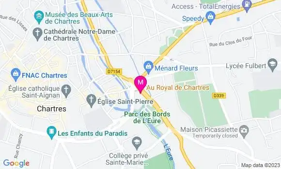 Localisation Restaurant Chinois Au Royal de Chartres