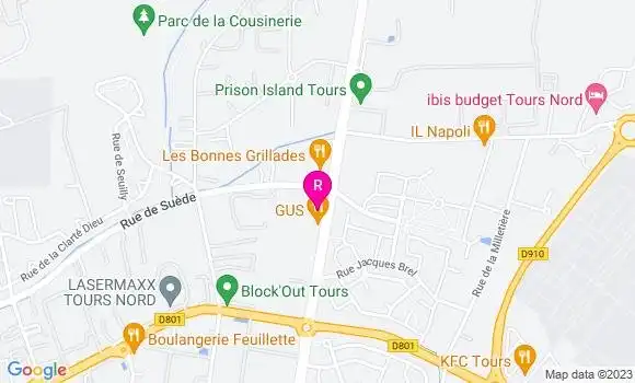 Localisation Restaurant  Gus