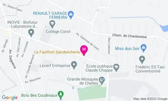Localisation Sandwicherie Le Fastfoot