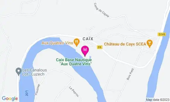 Localisation Restaurant  Aux Quatre Vins