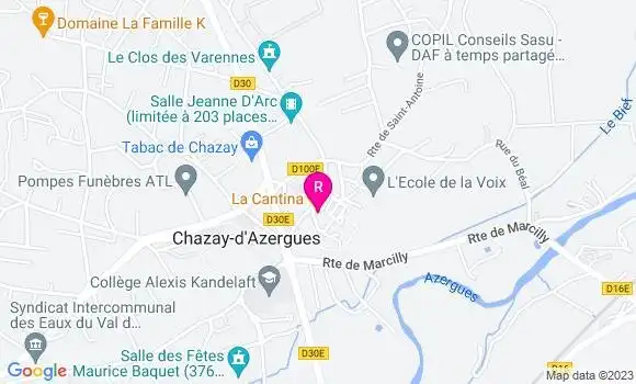 Localisation Restaurant  70 Moins Un