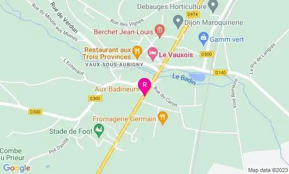 Localisation Restaurant  Aux Badineurs