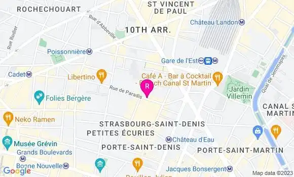 Localisation Restaurant  14 Paradis